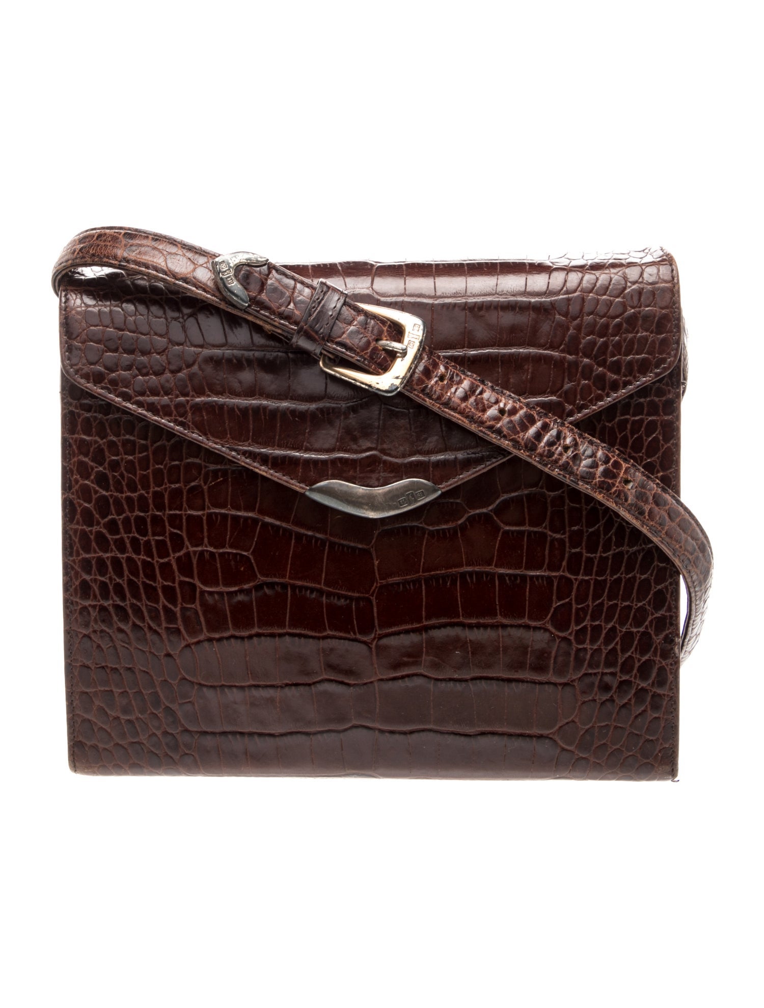 Embossed Leather Shoulder Bag