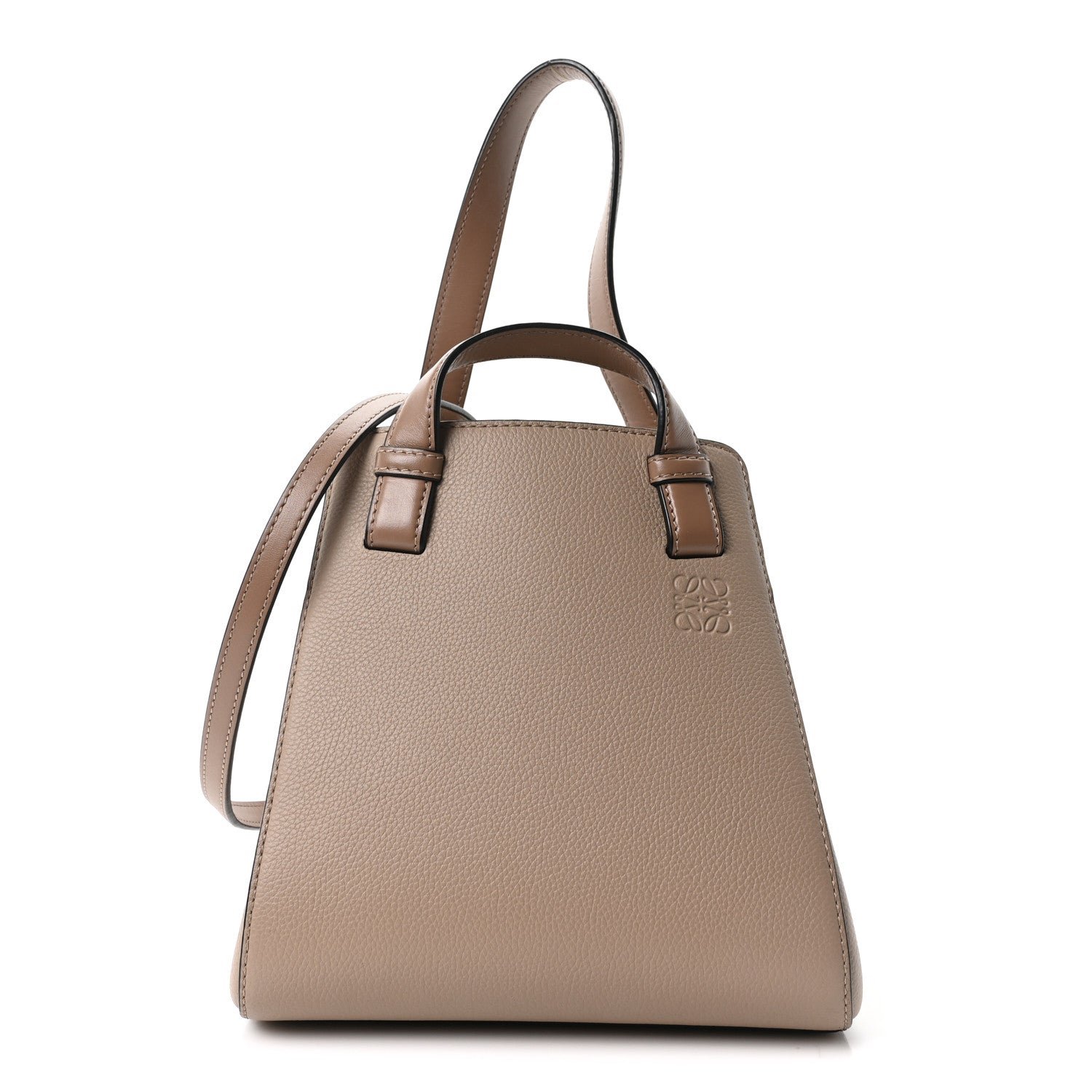 Loewe Soft Grained Calfskin Small Hammock Nugget Shoulder Bag Sand Mink
