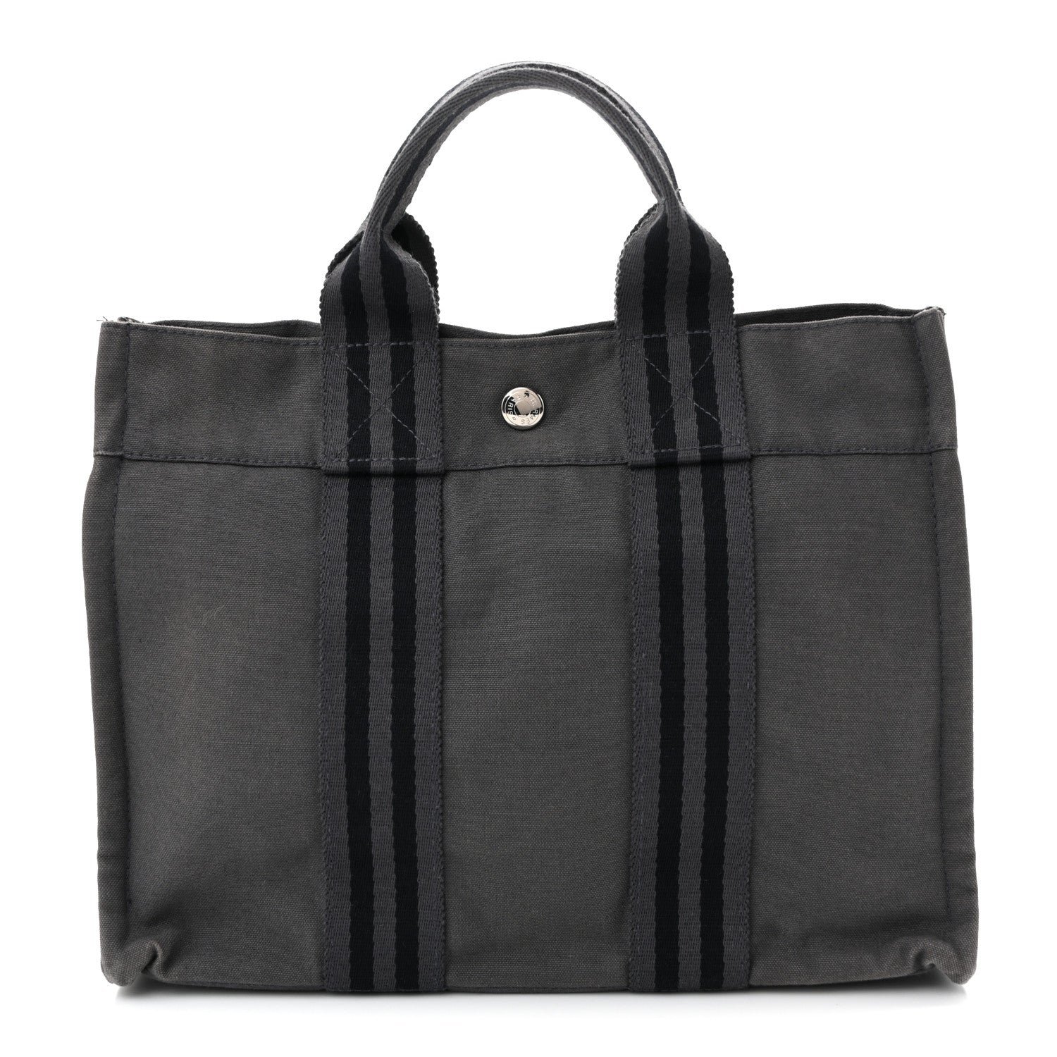 Hermes Canvas Tout Fourre PM Grey
