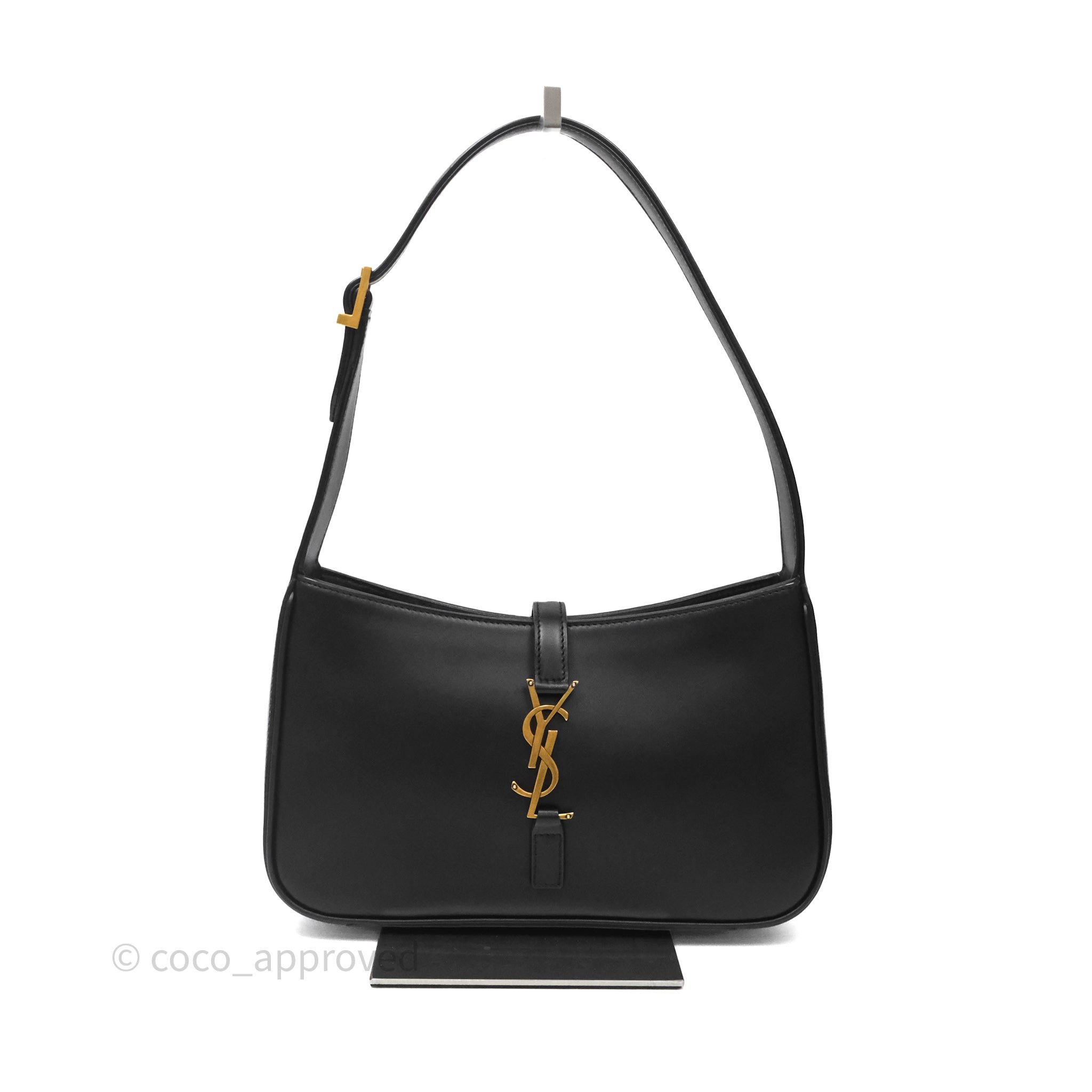 Saint Laurent ‘Le 5 a 7’ Hobo Bag Black Smooth Calfskin