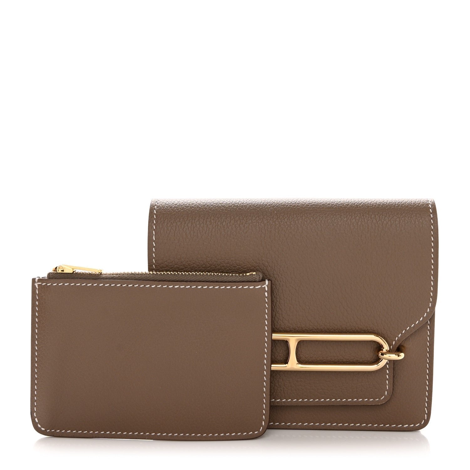 Hermes Evercolor Roulis Slim Wallet Etoupe