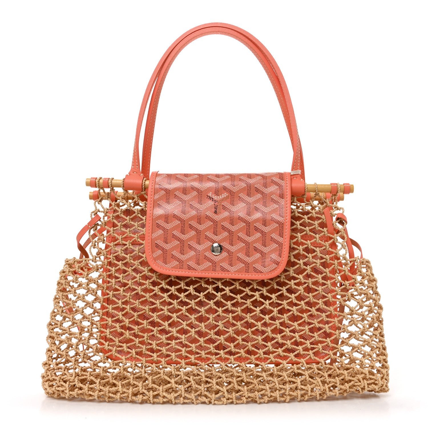 Goyard Goyardine Net Aligre Tote Coral