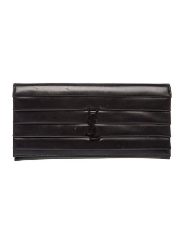 Leather Monogram Smoking Clutch