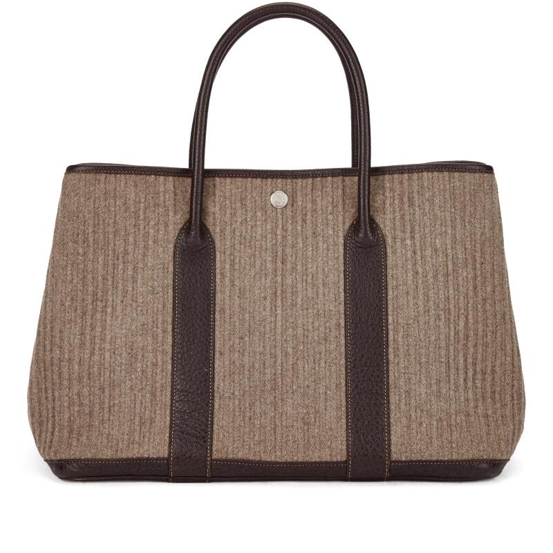 Hermes Marron Fonce Negonda and Wool Garden Party 36 Palladium Hardware, 2006