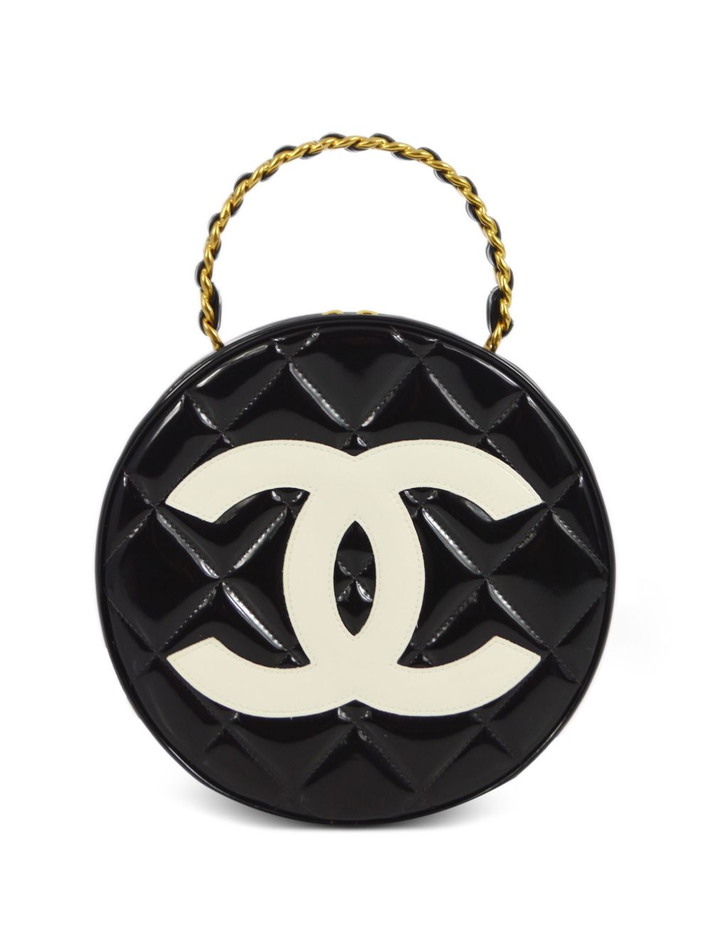 1995 CC diamond-quilted vanity handbag