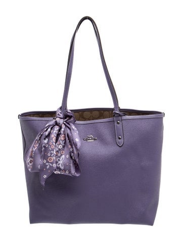 Leather Reversible City Tote Large