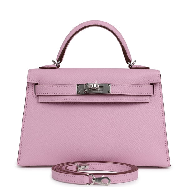 Hermes Kelly Sellier 20 Mauve Sylvestre Epsom Palladium Hardware