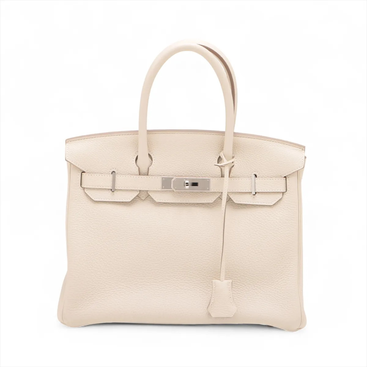 Hermès Birkin 30 Le Tournay Taurillon Clemence Craie Silver Metal Fittings