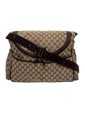 GG Canvas Diaper Bag Large