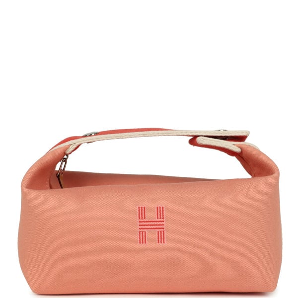 Hermes Hermes Bride A Brac Carre Case PM Goyave Canvas Palladium Hardware