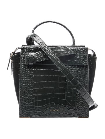 Senreve Embossed Leather Top Handle Bag