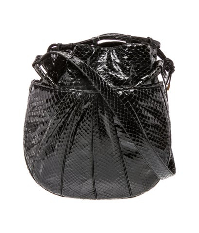 Judith Leiber Leiber Snakeskin Bucket Bag