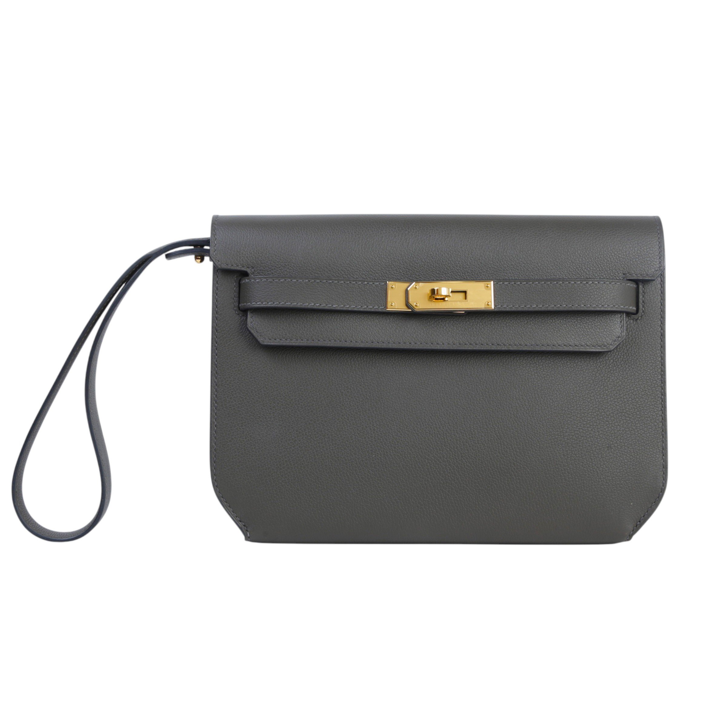 Hermes Very Good ( Rank A) HERMÈS Kelly depeches 25 Vert Maquis (G8) Evercolor Gold hardware Z (2021)