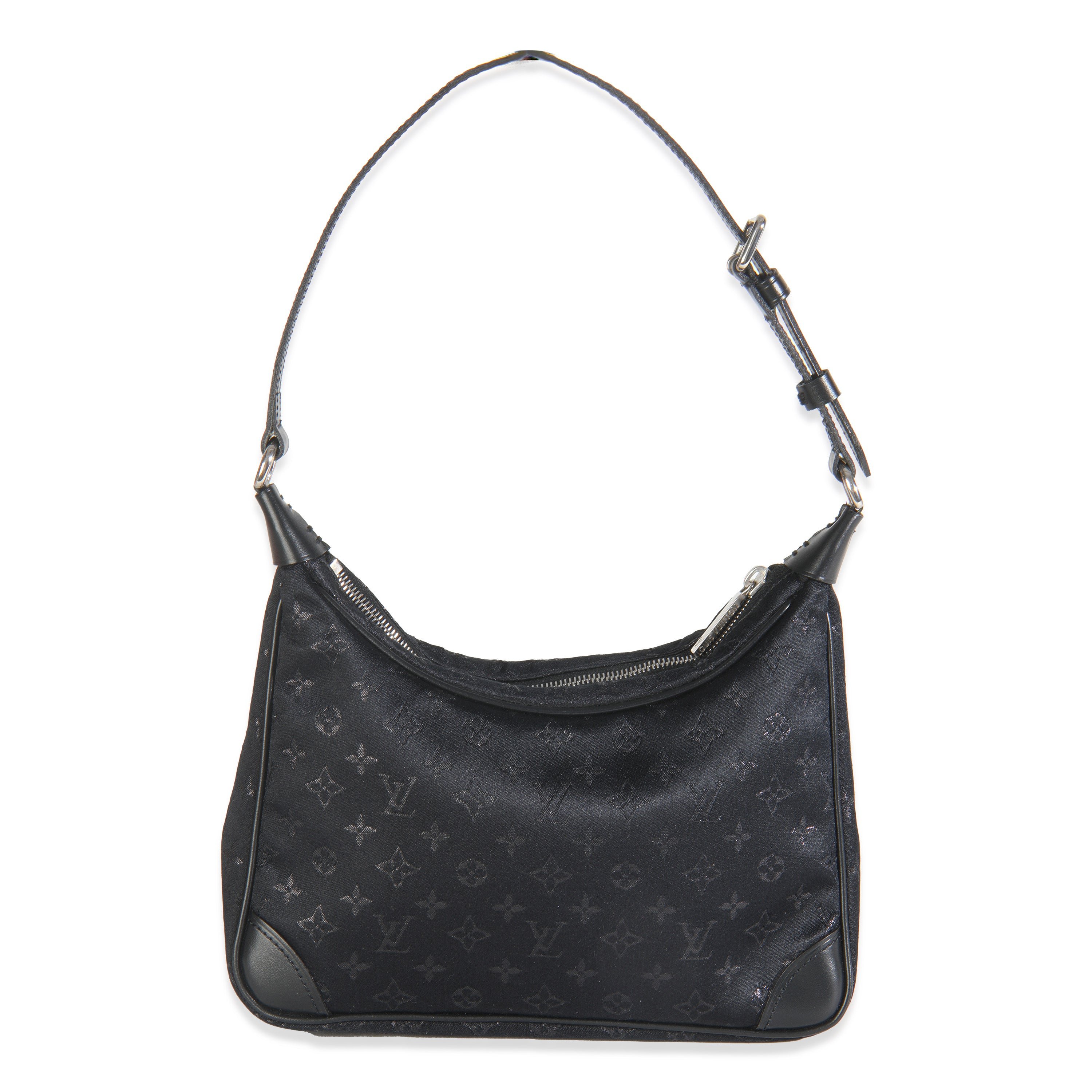 Louis Vuitton Black Metallic Monogram Satin Mini Boulogne