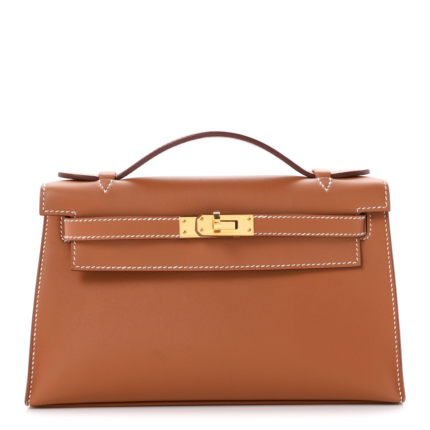 Hermes Swift Kelly Pochette Clutch Gold