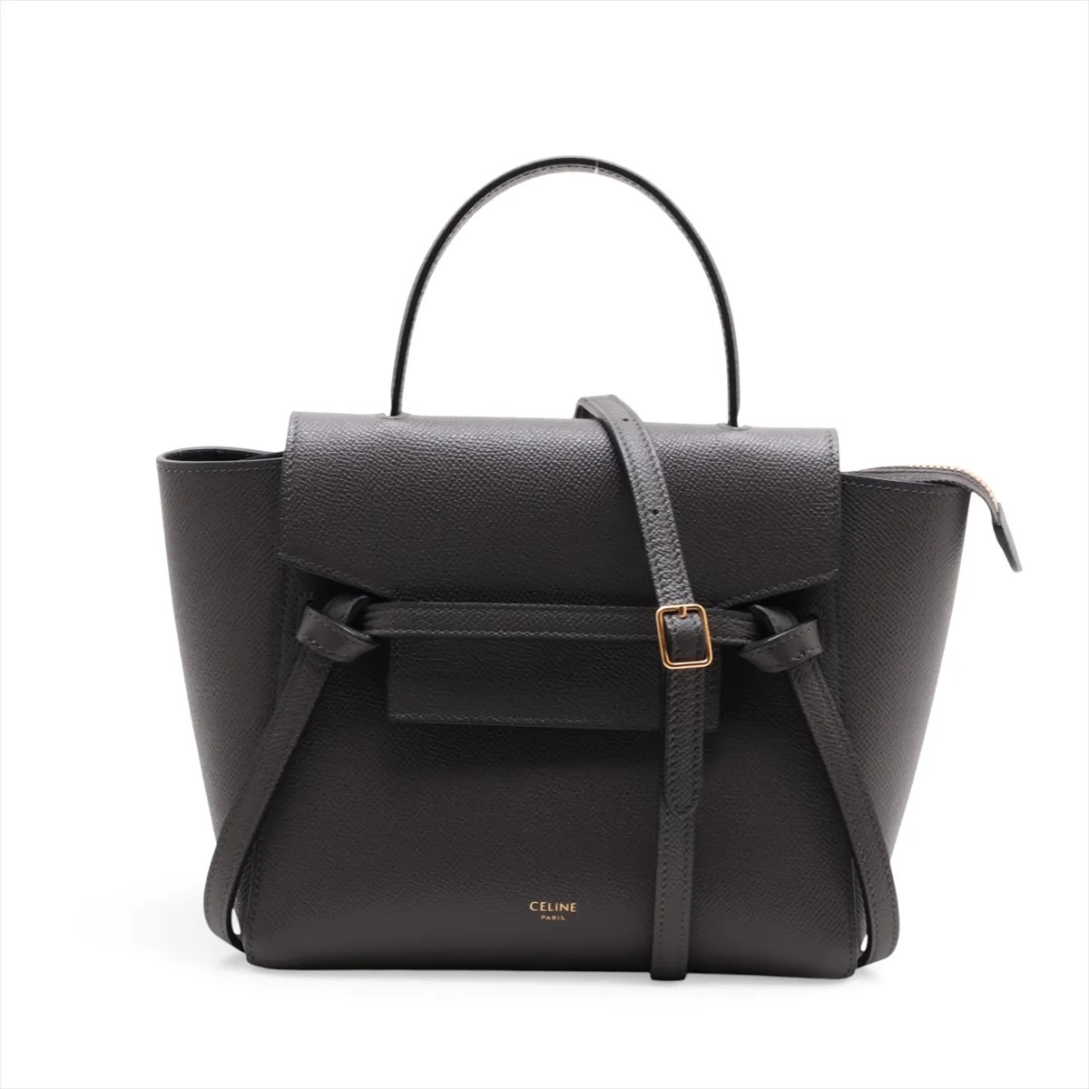 Celine Belt Bag Nano Leather 2 Way Handbag Gray