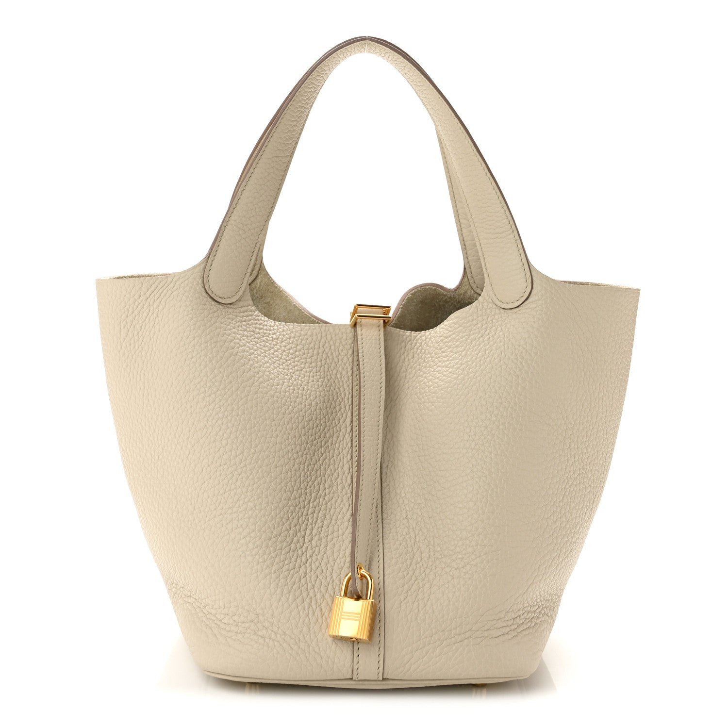 Hermes Taurillon Clemence Picotin Lock 22 MM Beton