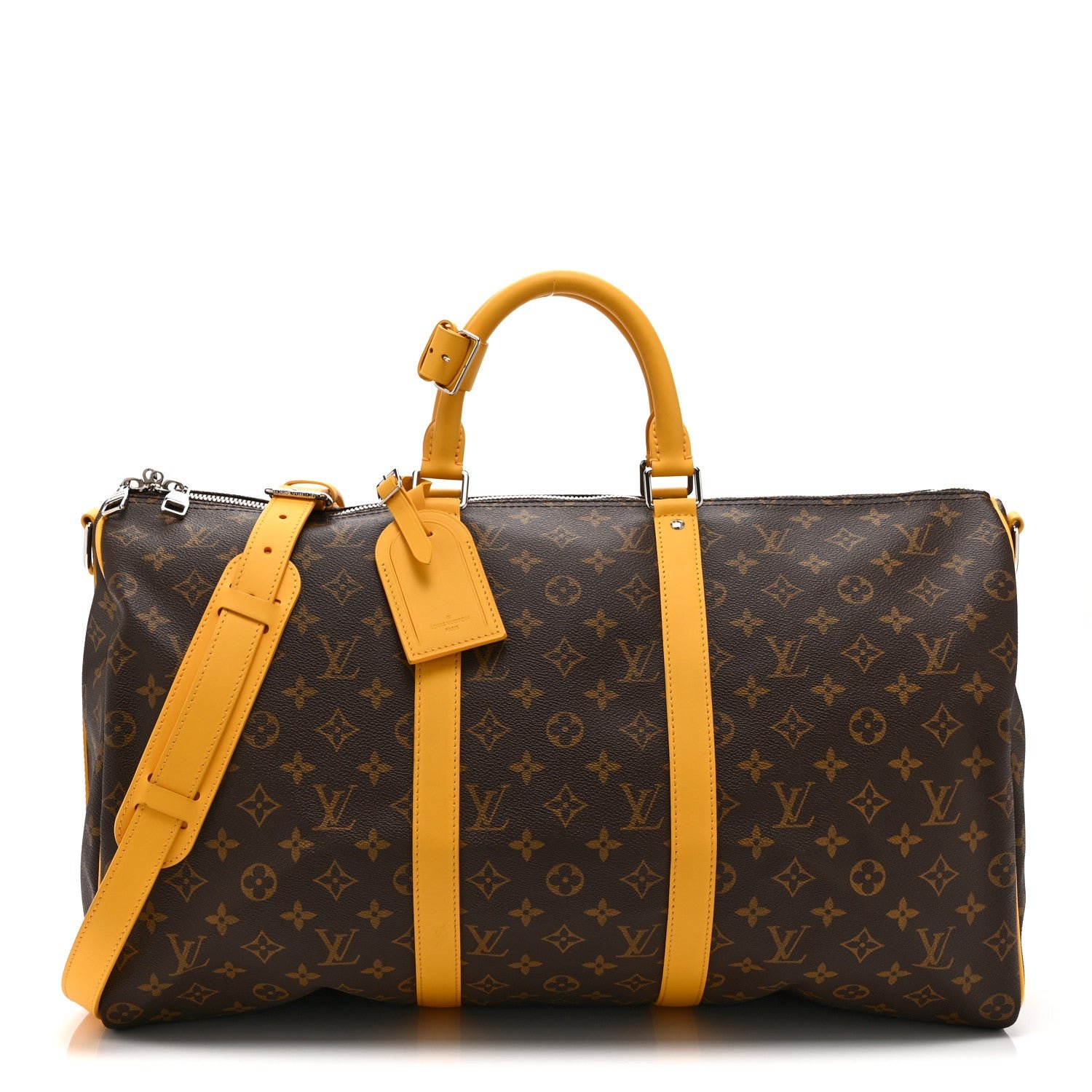 Louis Vuitton Louis Vuitton Monogram Macassar Keepall Bandouliere 50 Safran Yellow