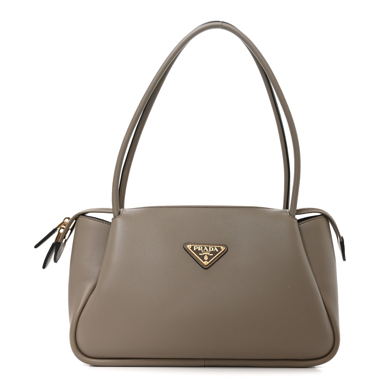 Prada Soft Calfskin Medium Darling Shoulder Bag Argilla