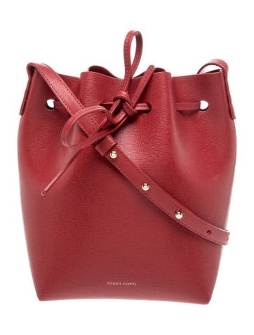 Mansur Gavriel Saffiano Leather Bucket Bag