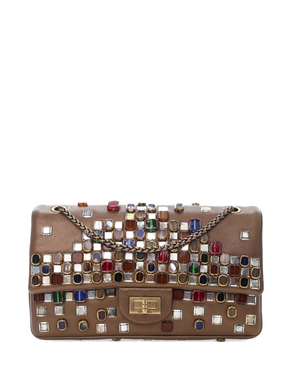 2010-2011 Paris Byzance Gripoix Bijoux Reissue 2.55 Calfskin Single Flap 225 shoulder bag