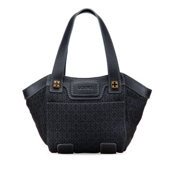 Calf Leather Anagram Canvas Tote