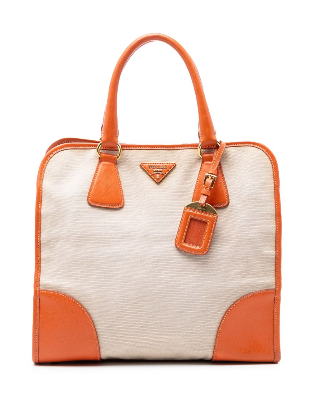 2010-2026 Saffiano Trimmed Canvas Canapa satchel