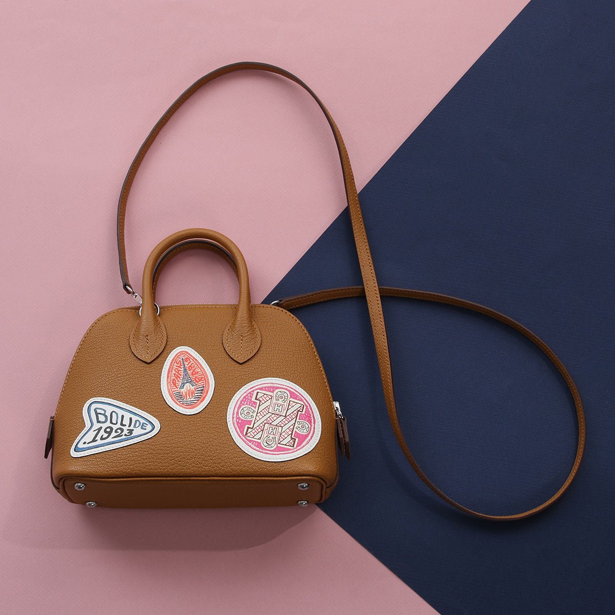 Hermes Hermès Mini Caramel Chèvre Mysore Bolide 1923 Travel