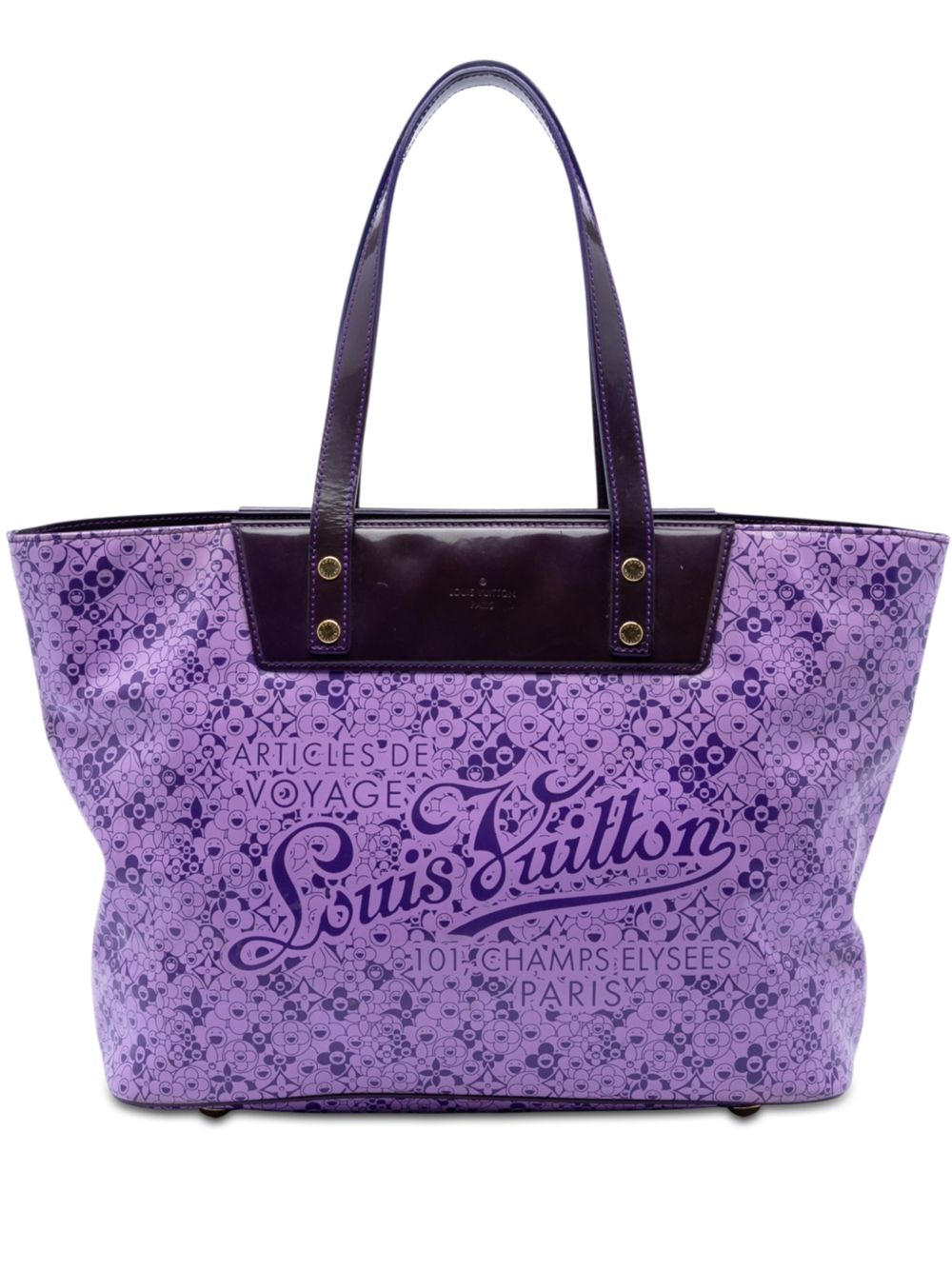 2010 Takashi Murakami Coated Canvas Cosmic Blossom PM tote bag