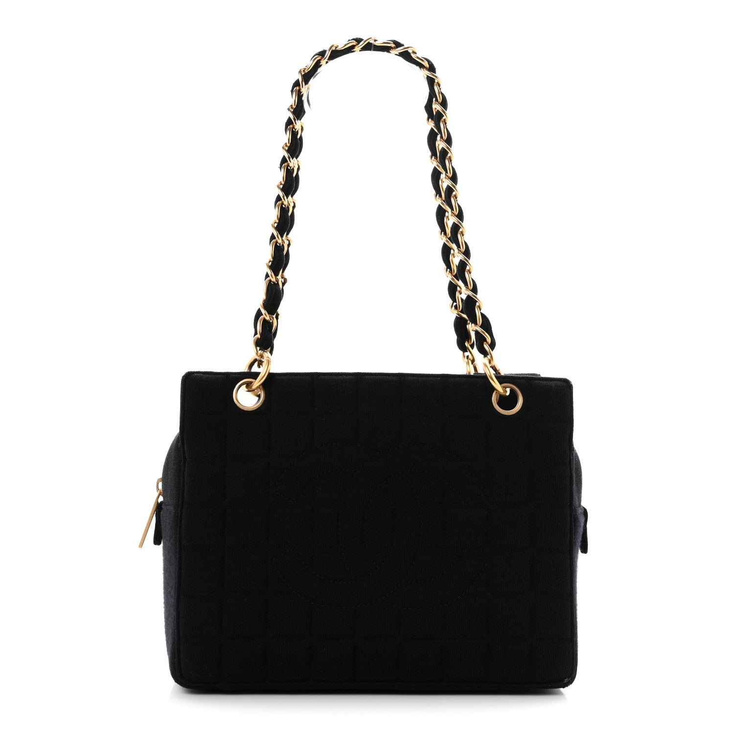 Chanel Jersey Quilted Petite Timeless Tote PTT Black