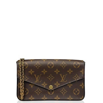 Coated Canvas Pochette Felicie Chain Wallet