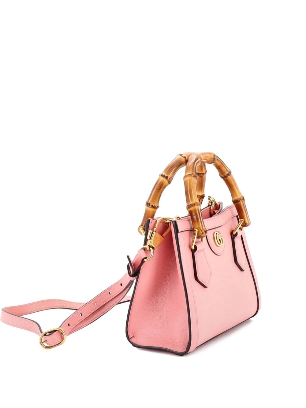 Diana NM Bamboo Handle Tote Leather Mini crossbody bag