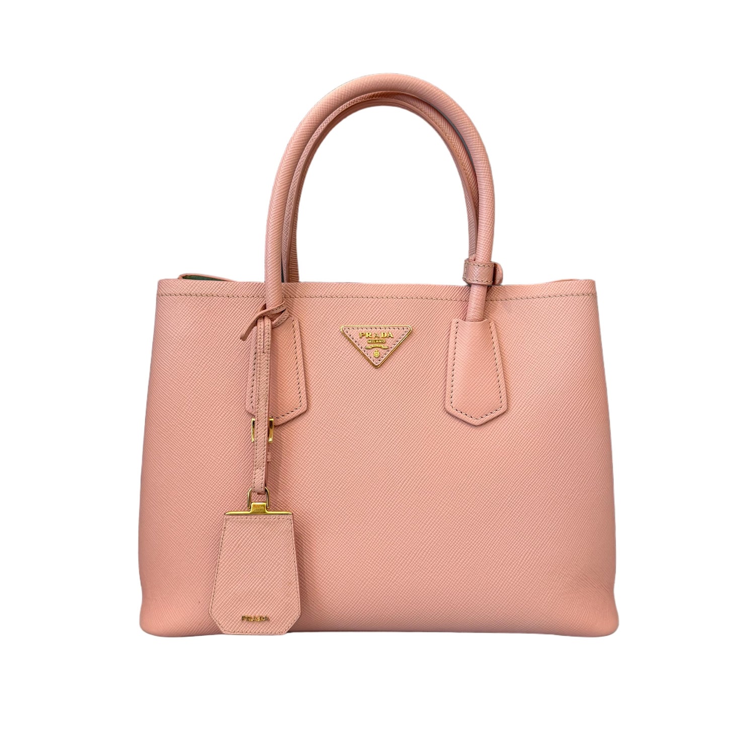 Saffiano Lux Leather Double Bag Medium