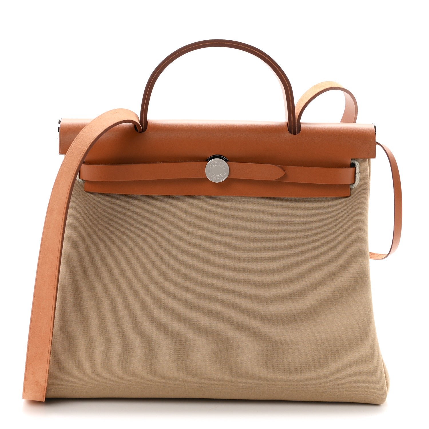 Hermes Vache Hunter Toile Herbag Zip 31 PM Trench Gold