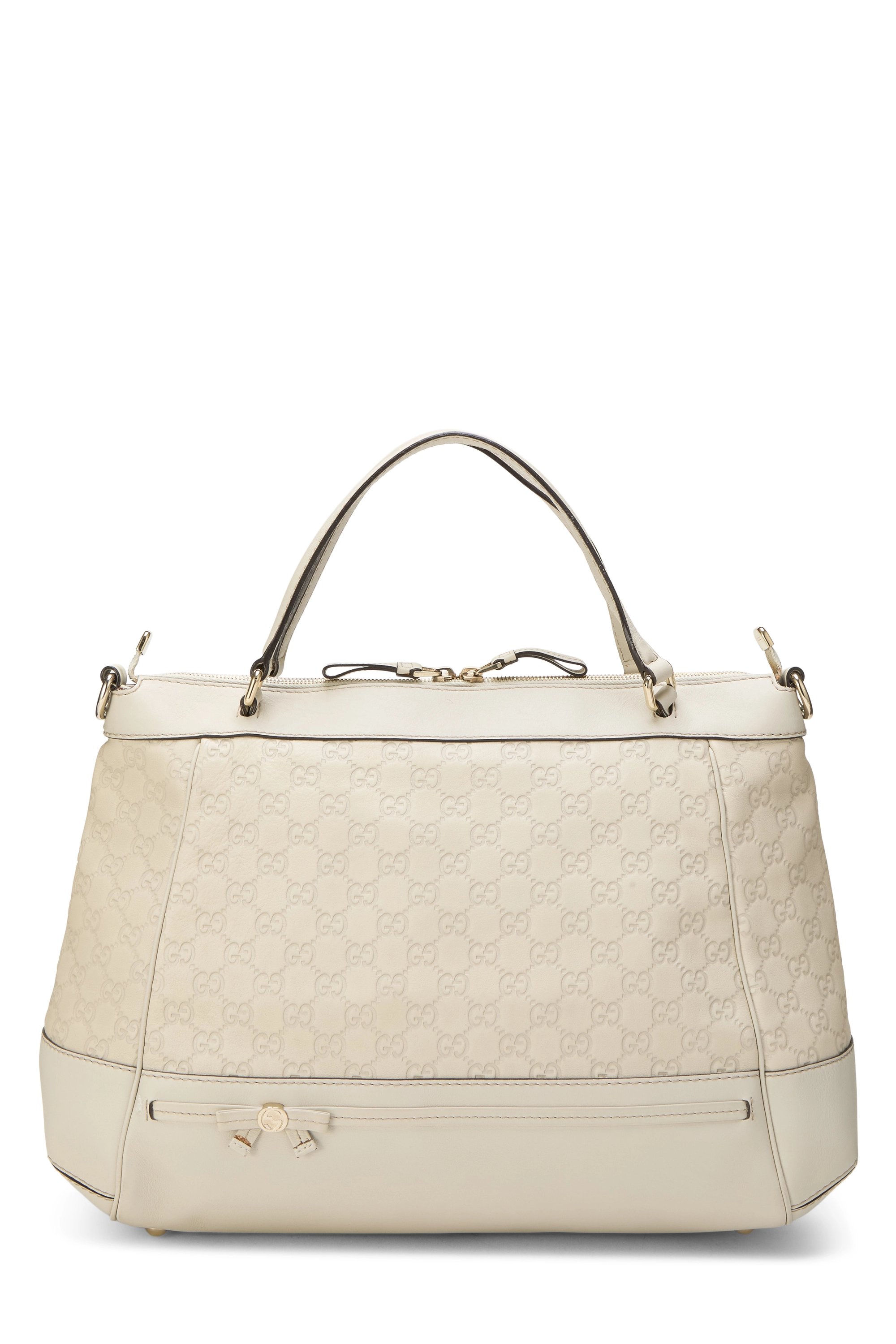 White Guccissima Mayfair Convertible Handbag
