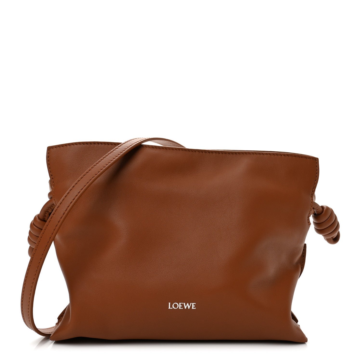 Loewe Calfskin Mini Flamenco Knot Clutch Squirrel