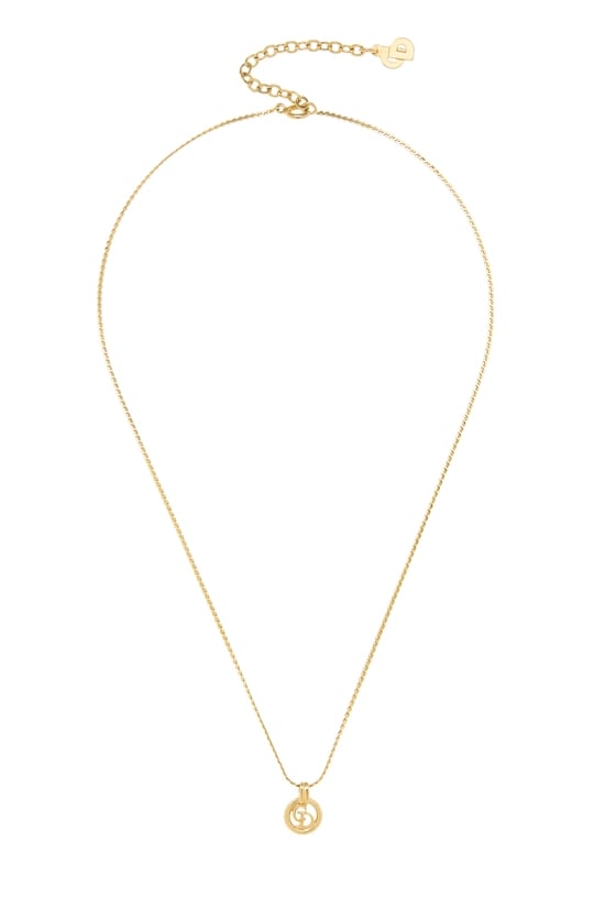 Gold 'CD' Necklace Small