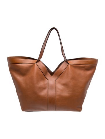 Leather Y leather tote bag Large 2024
