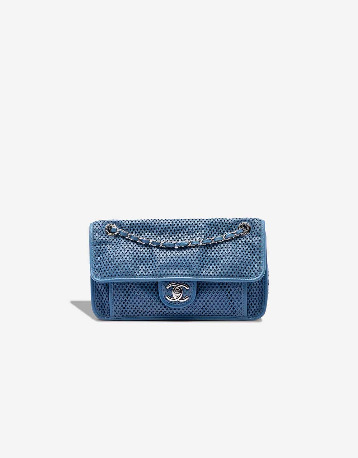 
		Flap Bag Medium Calf Blue    