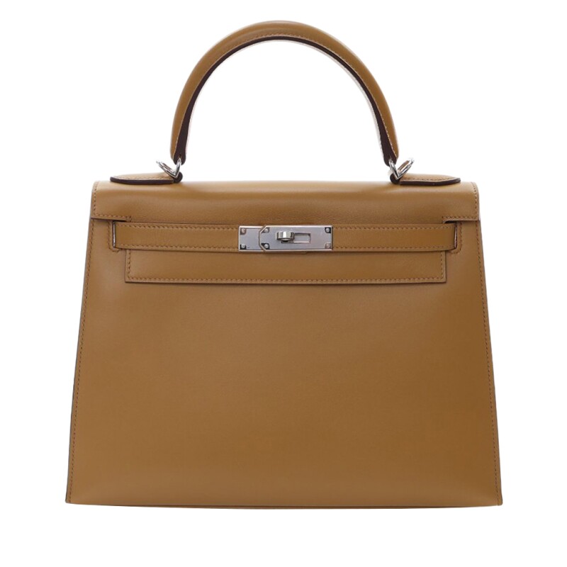 Hermes Poussiere Tadelakt Sellier Kelly 28 Palladium Hardware, 2023