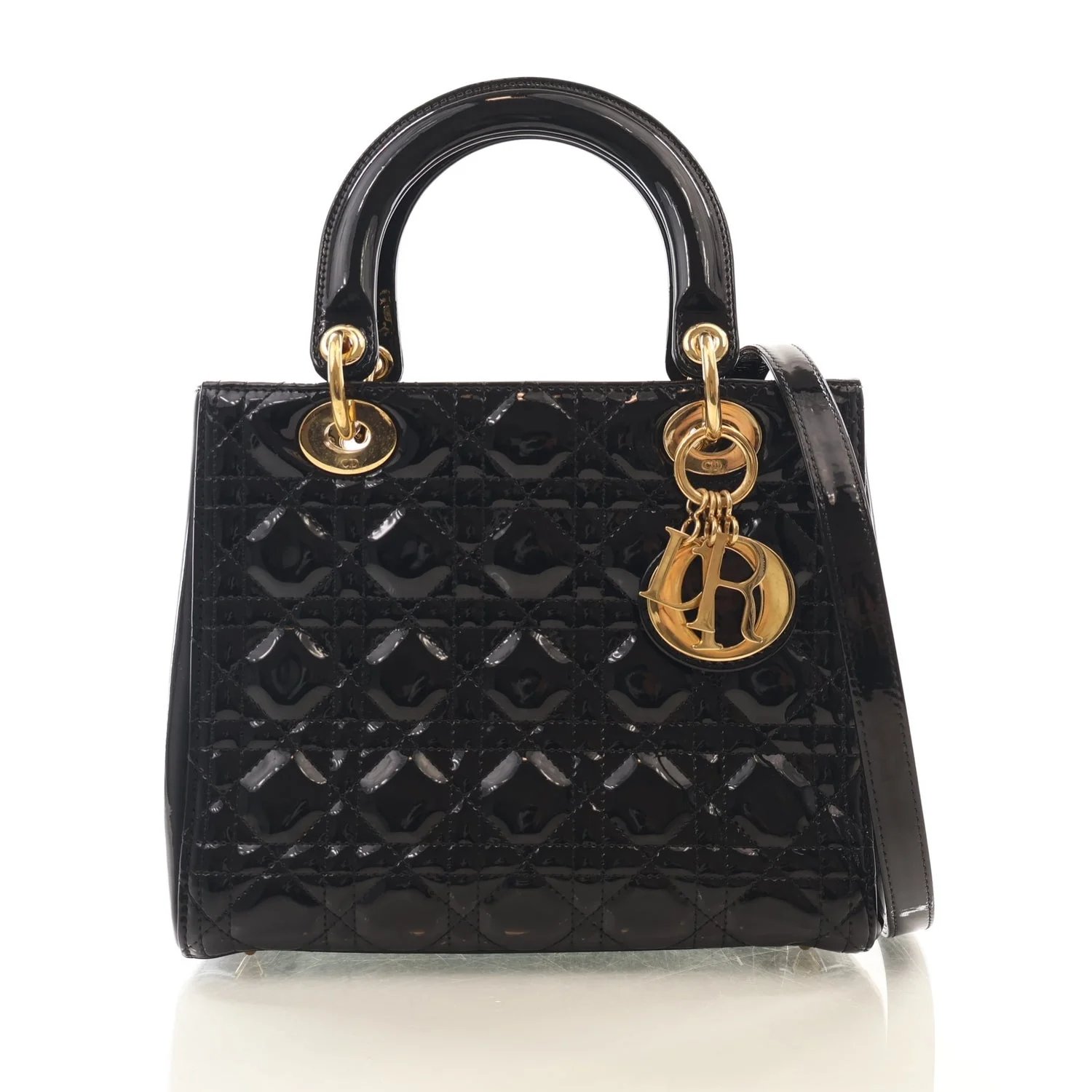 Patent Leather Lady Dior Medium