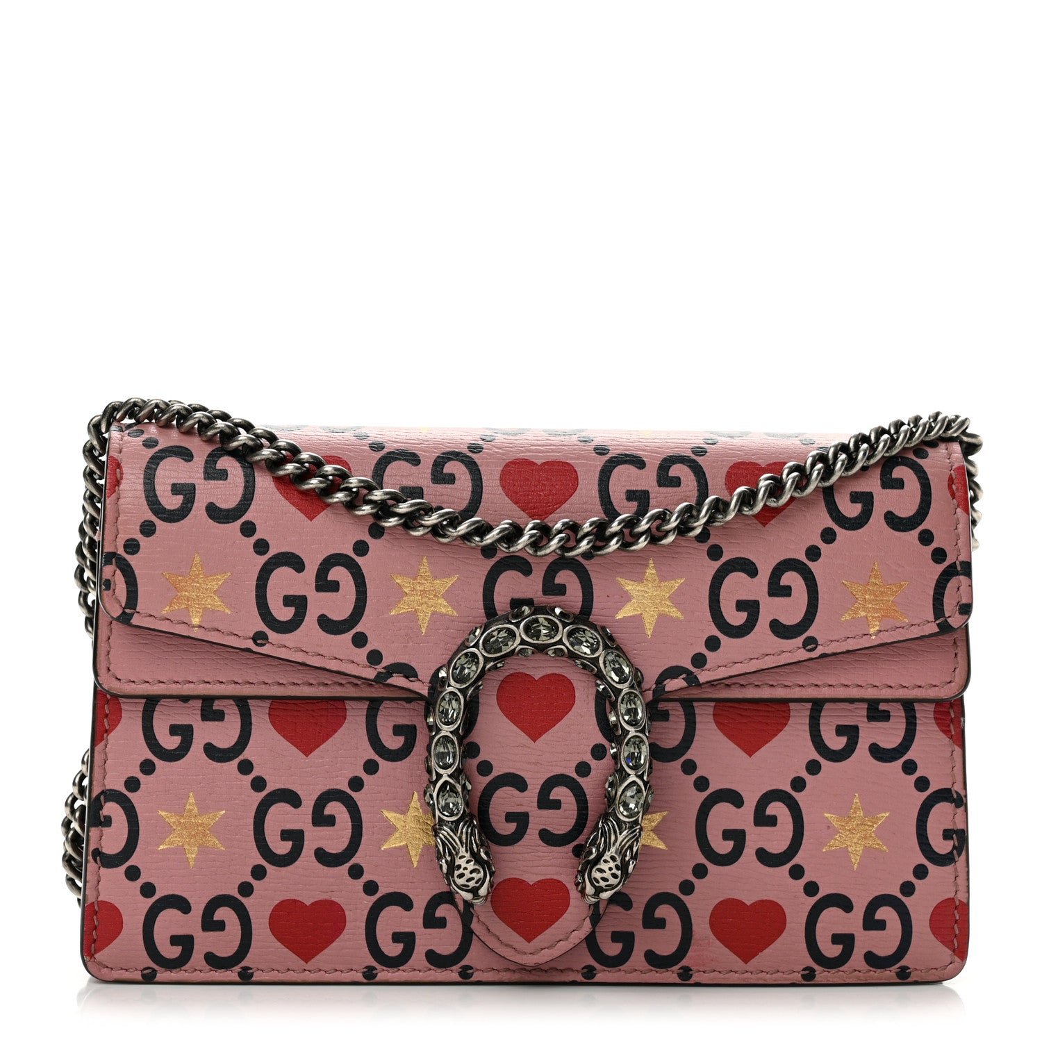 Gucci Calfskin Valentine's Day Exclusive Super Mini Dionysus Shoulder Bag