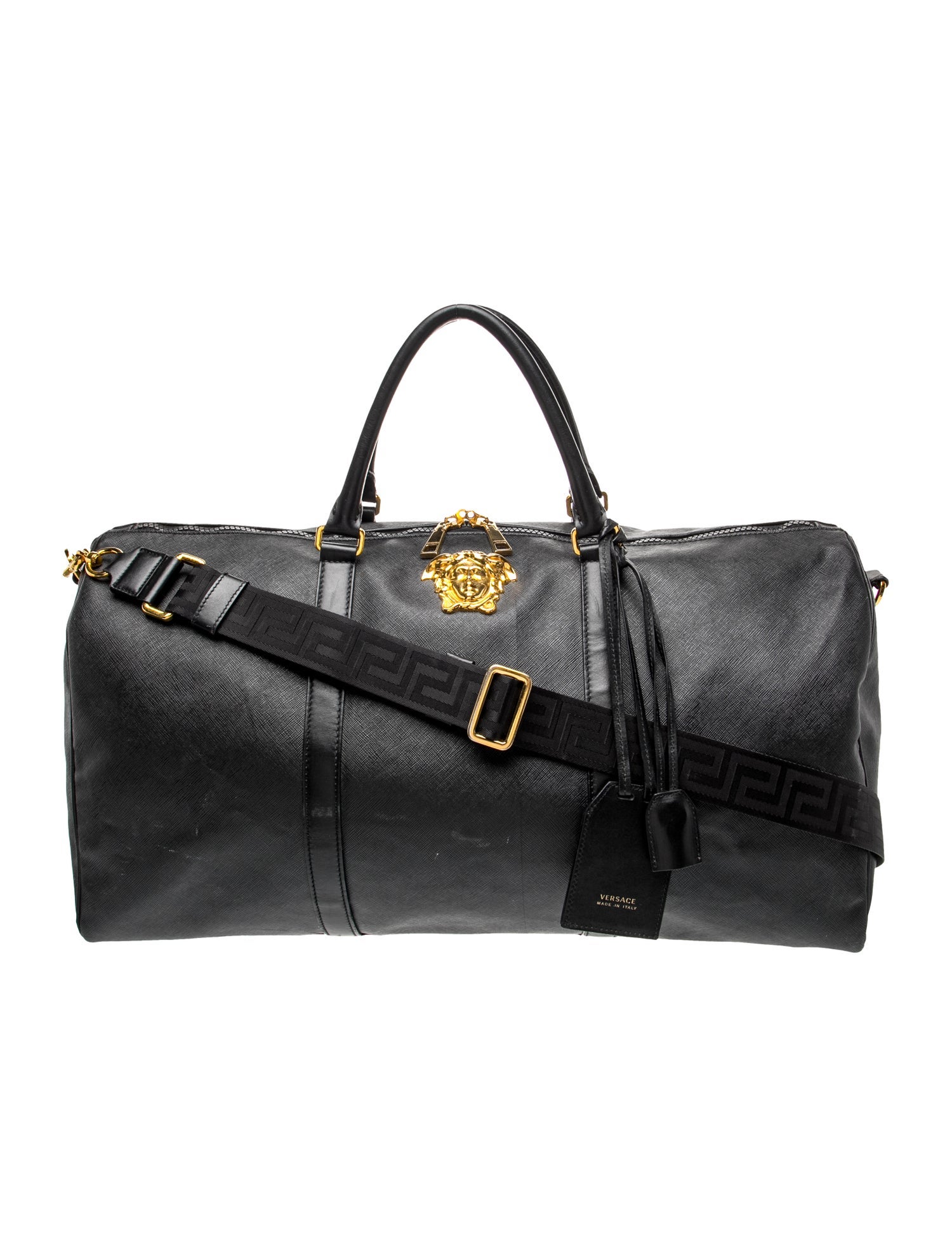 Versace Leather Weekender Bag