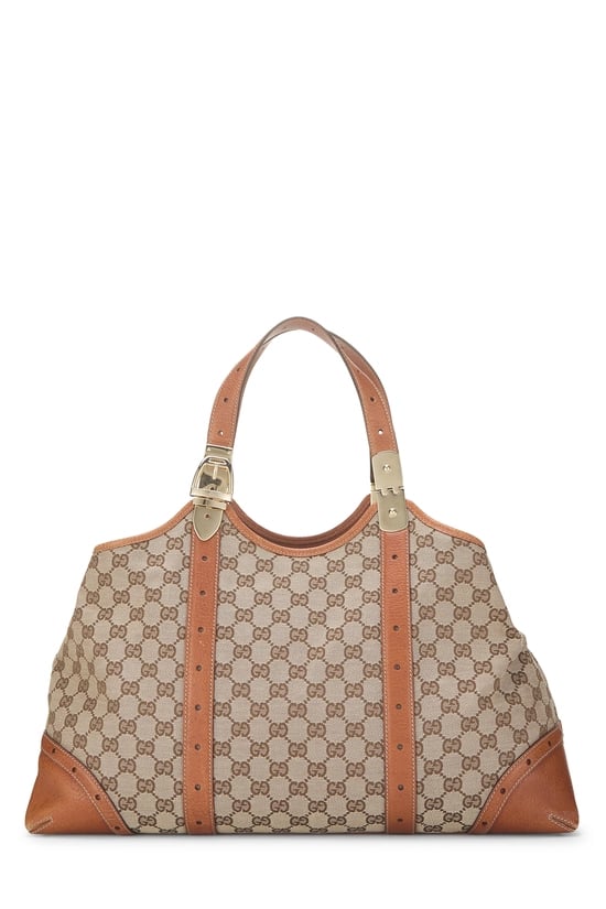 Orange Original GG Canvas Glam Tote