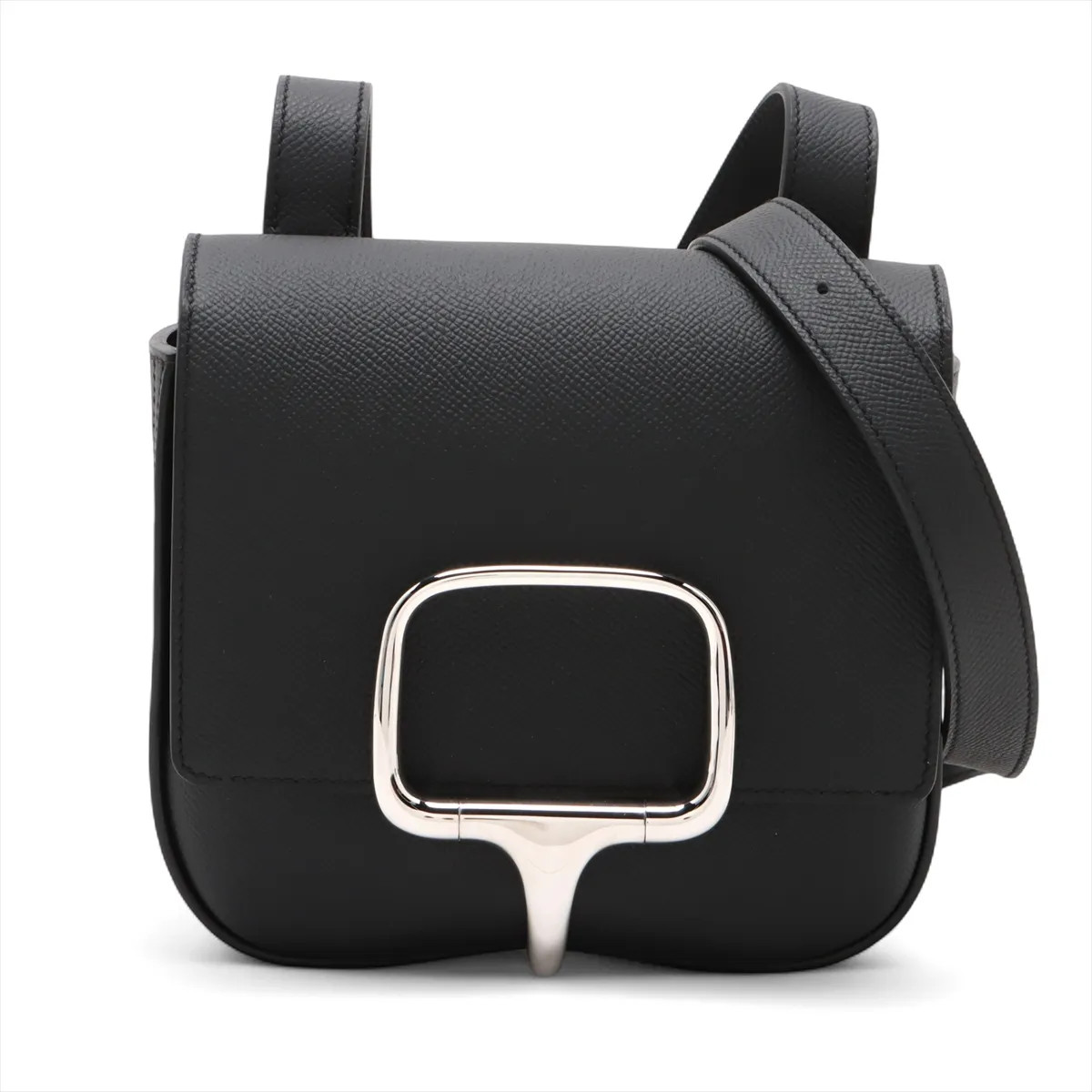 Hermès Della Cavalleria Veau Epsom Black Silver Metal Fittings