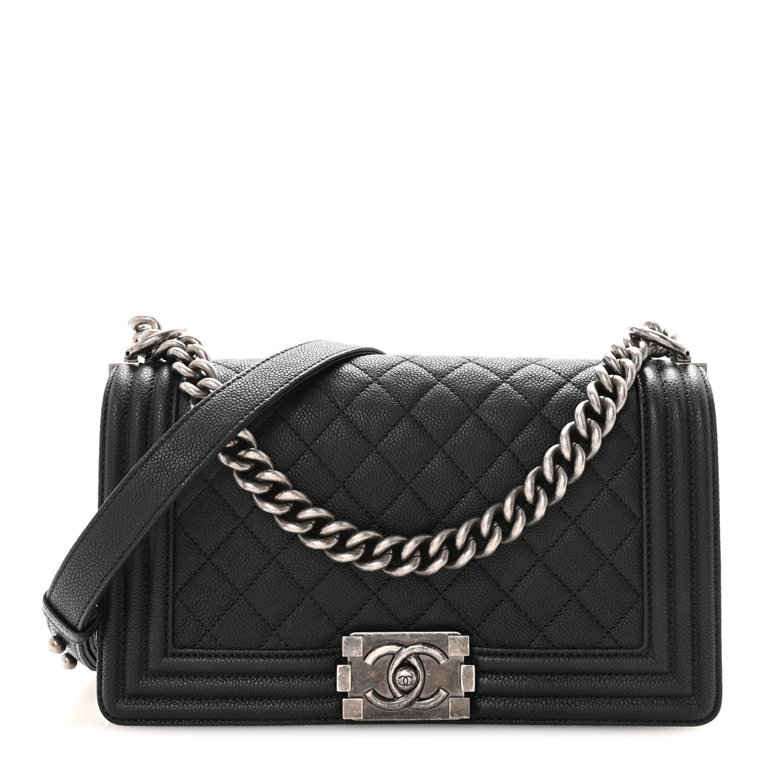 Chanel Caviar Quilted Medium Boy Flap Black