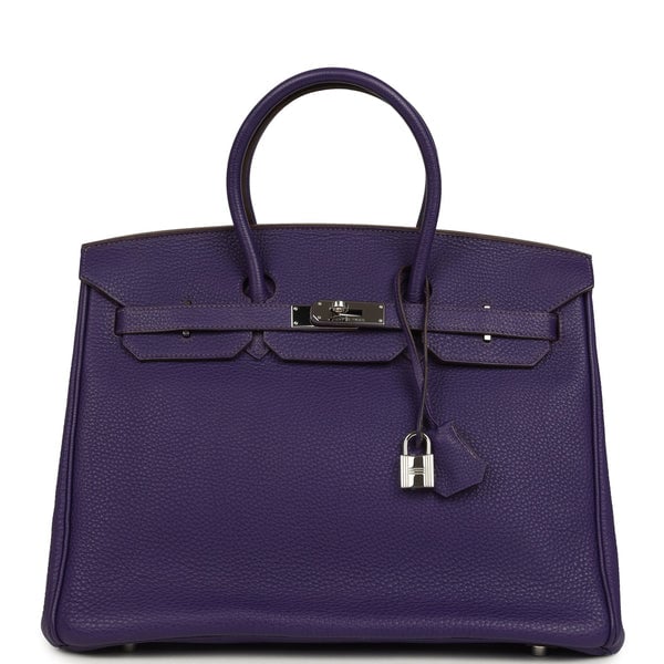 Hermes Pre-owned Hermes Birkin 35 Violet Togo Palladium Hardware