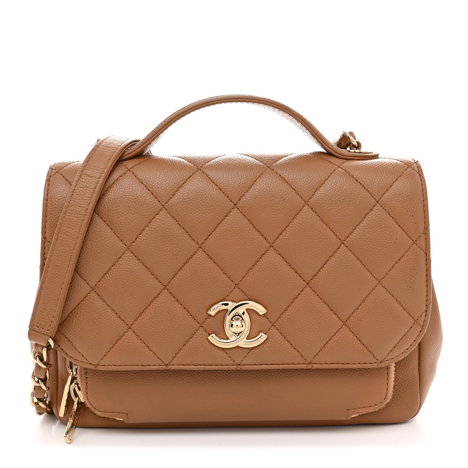 Chanel Caviar Quilted Medium Business Affinity Flap Brown