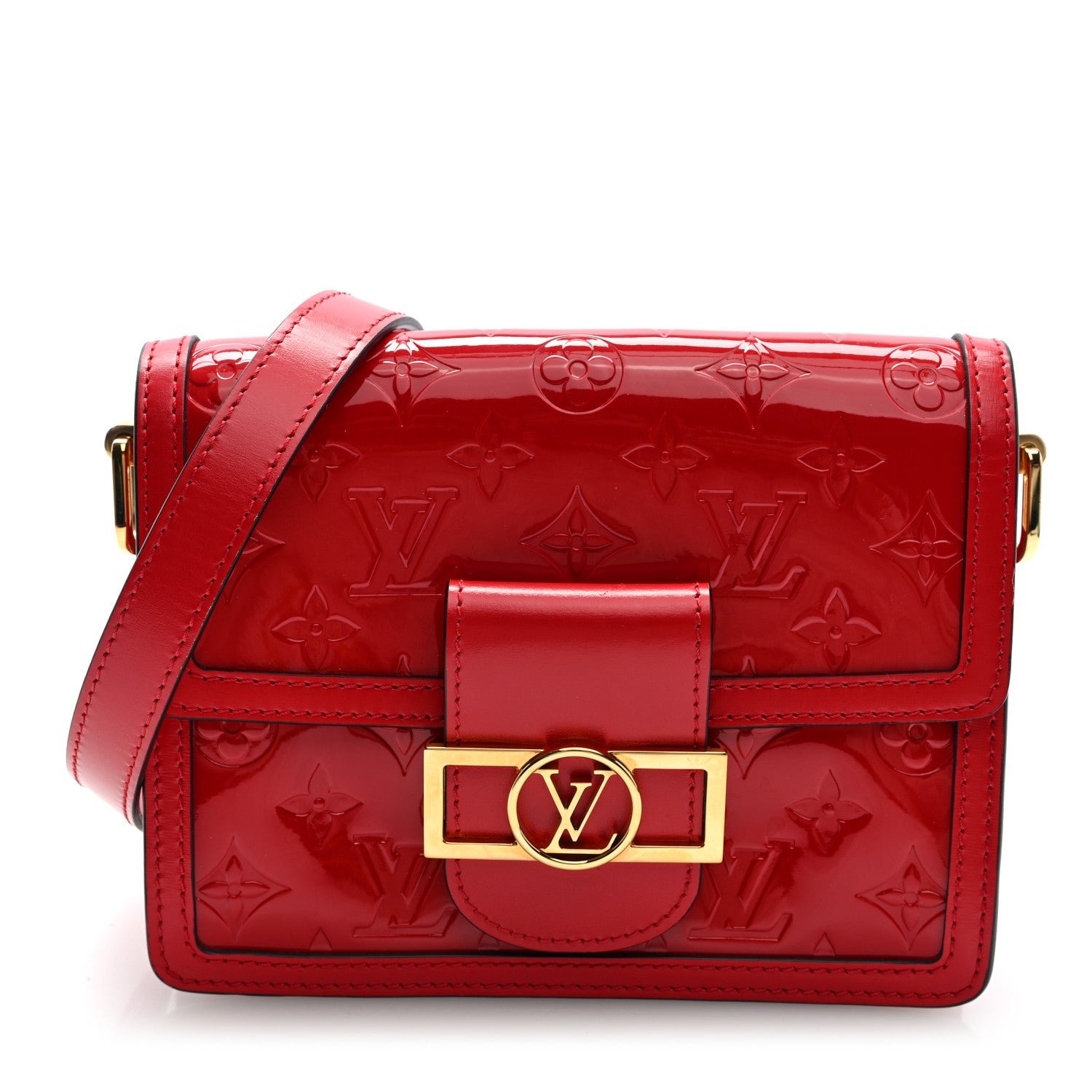 Louis Vuitton Vernis Monogram Dauphine Mini Red