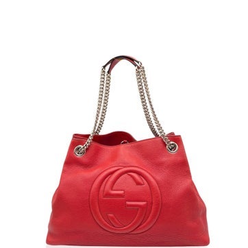 Calfskin Soho Chain Shoulder Bag Medium